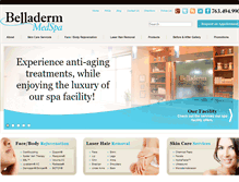 Tablet Screenshot of belladermmedspa.com